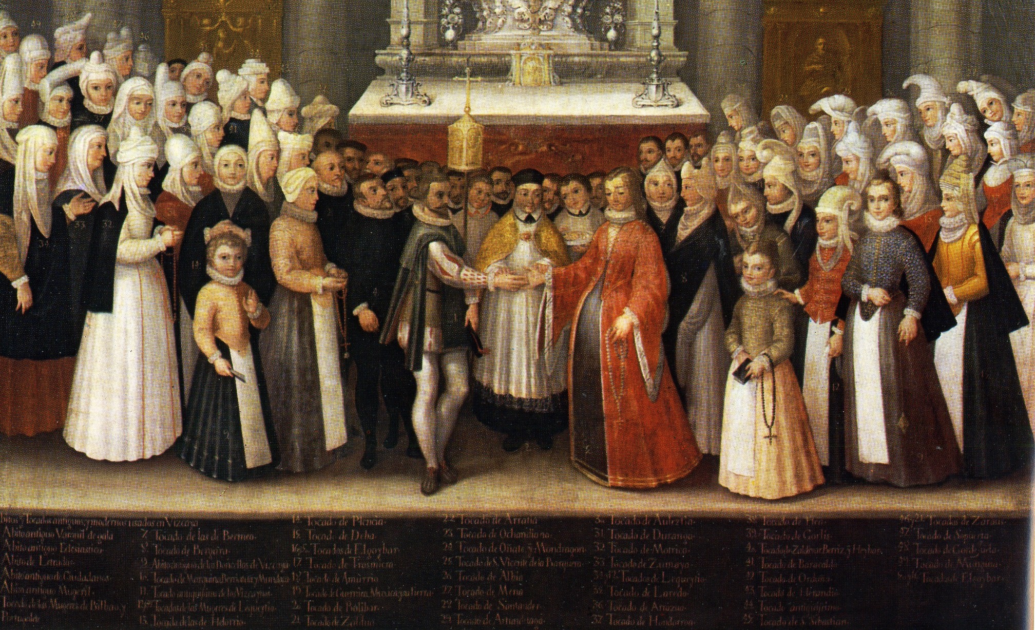Boda de hidalgos en Begoña [Noble wedding in Begoña] by Francisco Vázquez de Mendieta, 1607