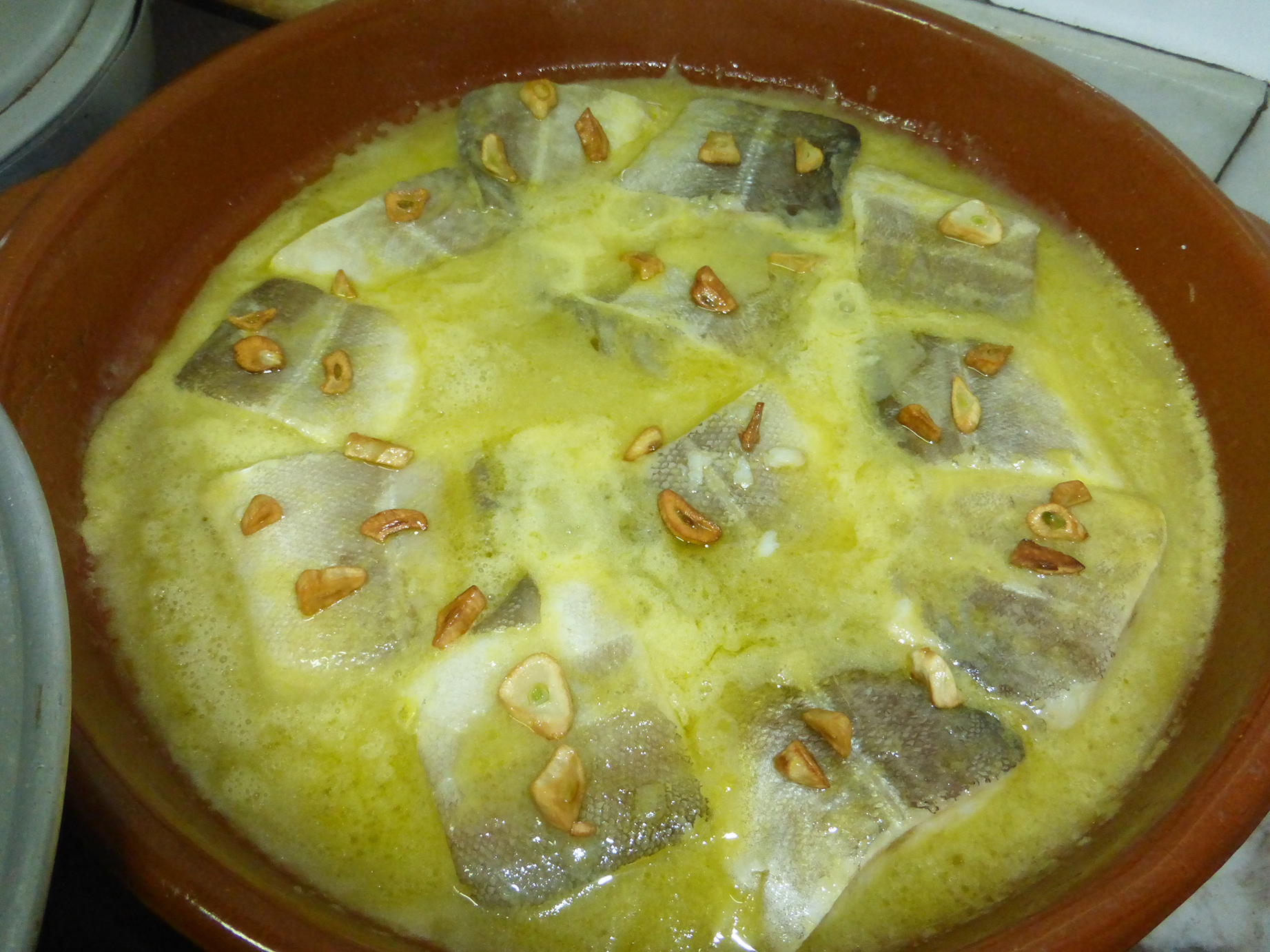 Salt fish in pilpil sauce. Akaitze Kamiruaga